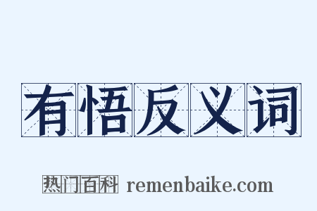 有悟反义词是什么意思的图片